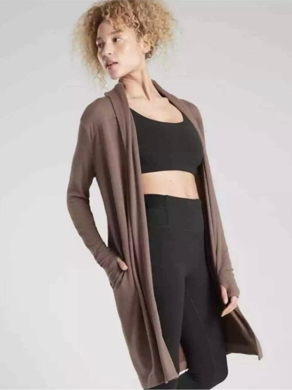 Women's Athleta Canopy Wrap in Nirvana, Mineral Brown, Size small